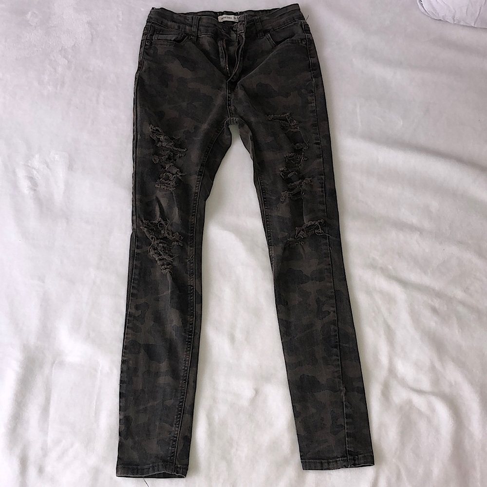 Girls jeans Camouflage Green Jeans 👖